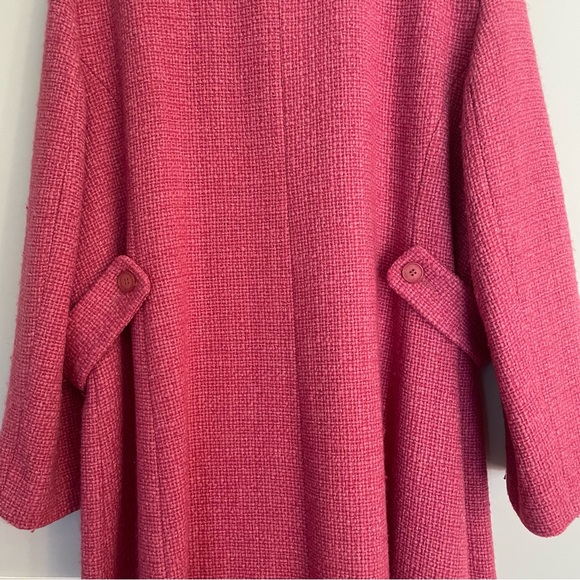 Vintage Marvin Richards Wool Tweed Pink Long Coat – Women’s 3X Barbie Plus GUC - Picture 7 of 9